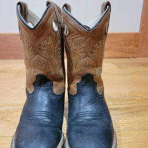Old West Toddler Black & Brown Cowboy or Cowgirl boots size 8